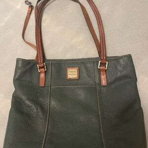 Dooney & Bourke Pebble Collection Small Lexington Leather Shopper Tote Bag Green
